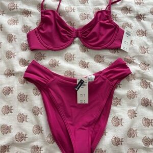 Abercrombie & Fitch Magenta Bikini Set